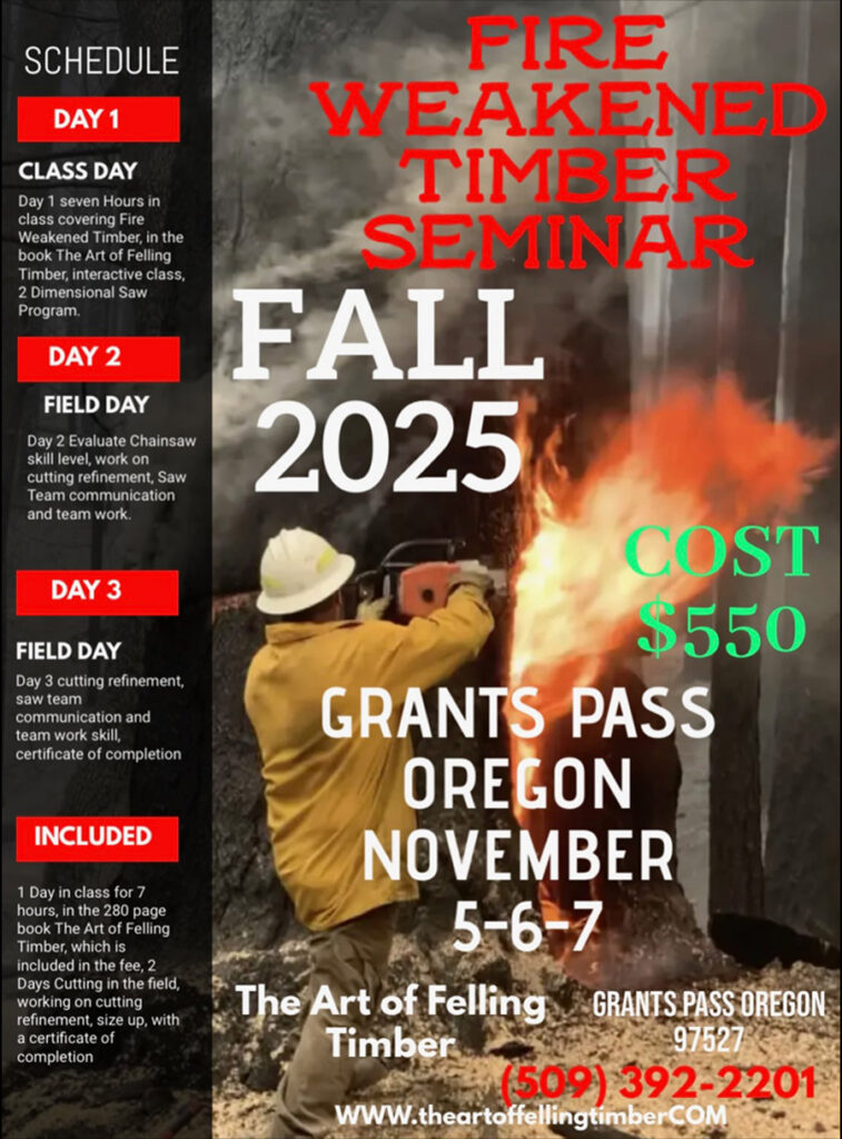 Fire Weakened Timber Seminar - Fall 2025 - The Art of Felling Timber_900
